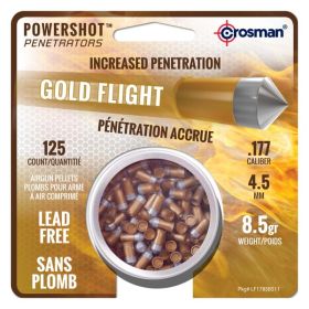 CROSMAN .177cal Gold Flight Penetrator Pellets - 8.5 Grain (125 Count)